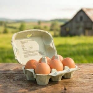6 Pack Free Range Medium Eggs